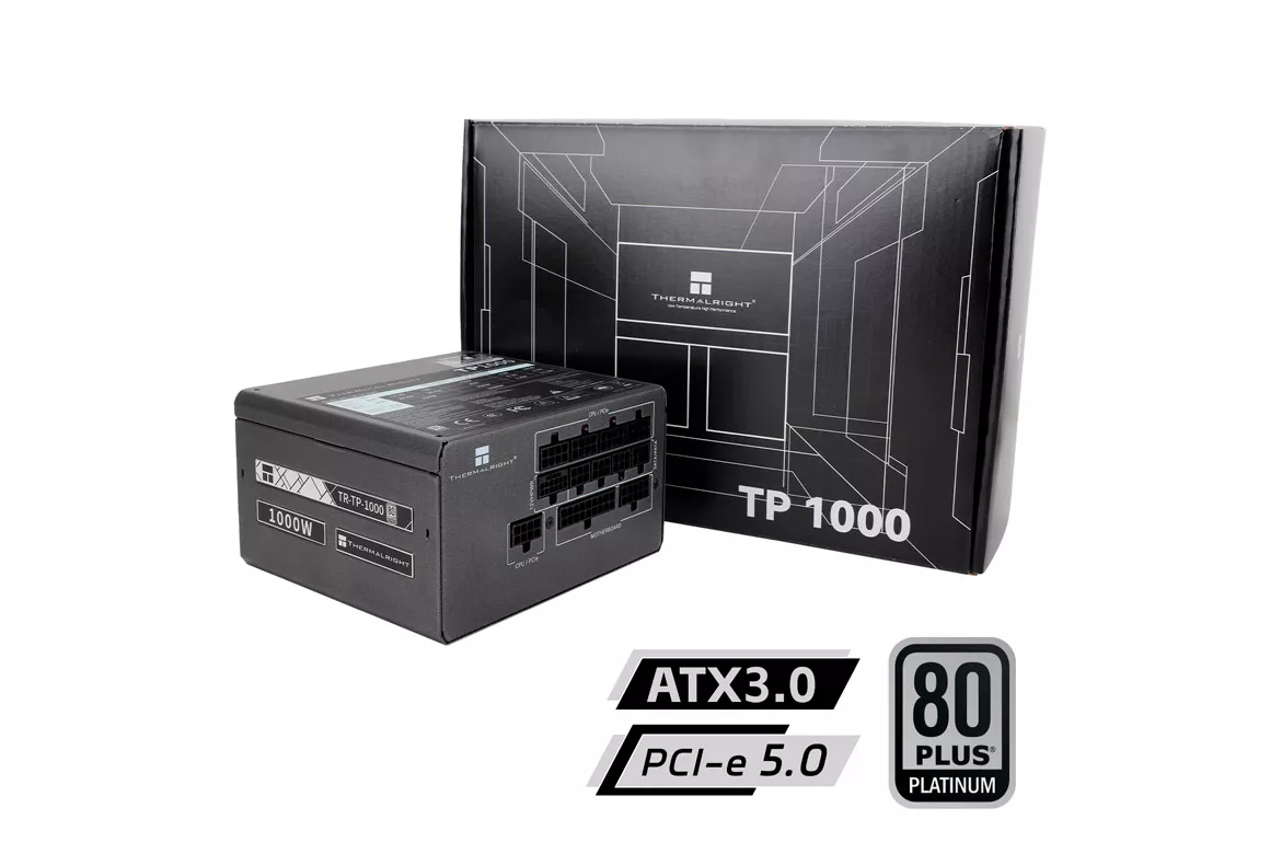 Fuente/PSU ThermalRight TR-TP 1000 80 Plus Platinum 1000W ATX 3.0 PCIE 5.0 Modular Negro