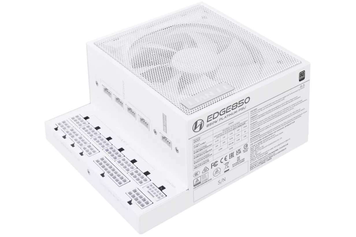 Fuente Modular Lian Li Edge 850W 80+ Platinum Blanca