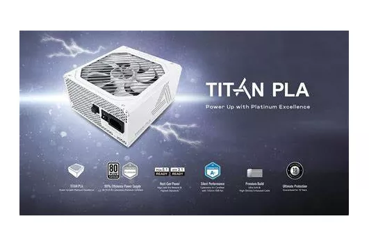 Fuente Montech Titan PLA 850W 80 Plus Platinum PCIE5 (Cybenetics Platinum)
