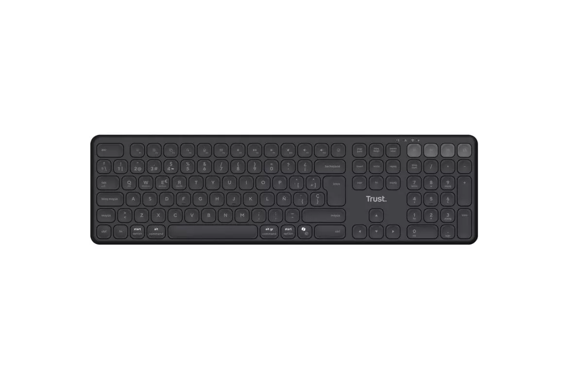 Trust Vaiya Teclado Inalámbrico Bluetooth Multidispositivo Recargable Negro