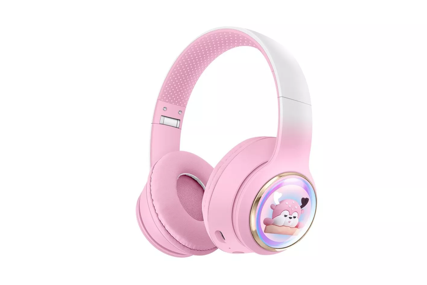Kinsi AKZ-56 Auriculares Inalámbricos Ciervo de Dibujos Animados Rosa