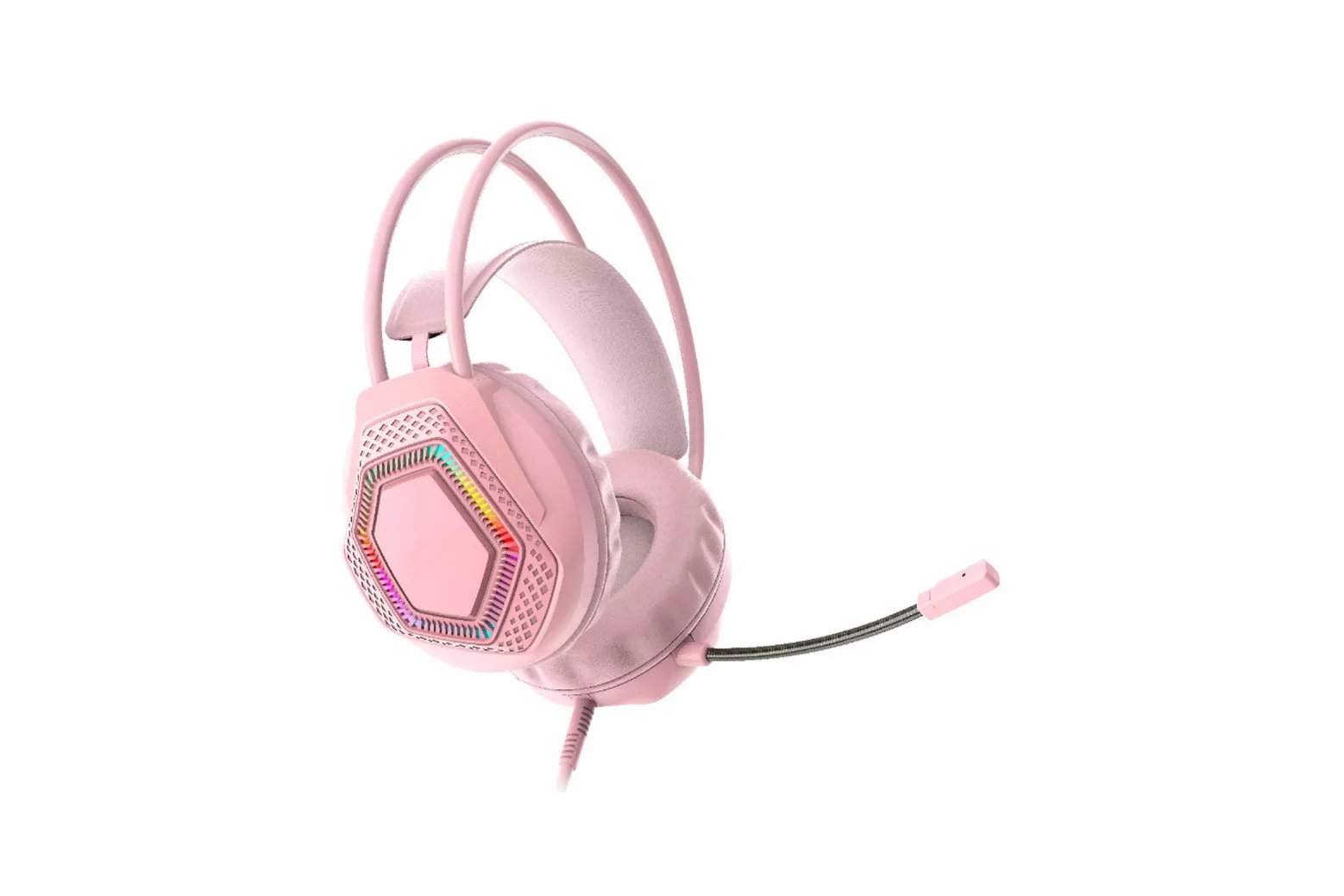 Kinsi HS601 Auriculares Gaming RGB Rosas