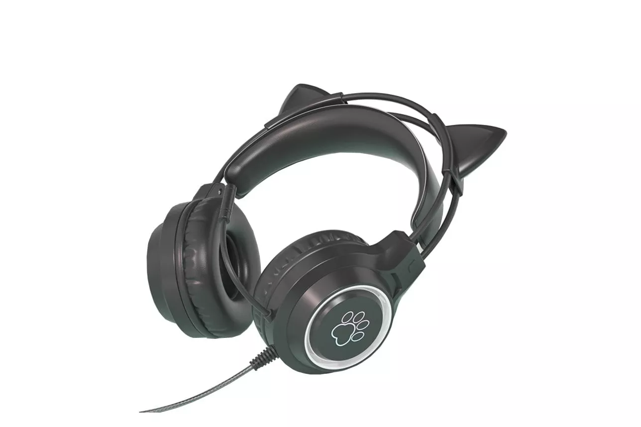 Kinsi SY-G35 Auriculares Gaming RGB con Orejas Negro