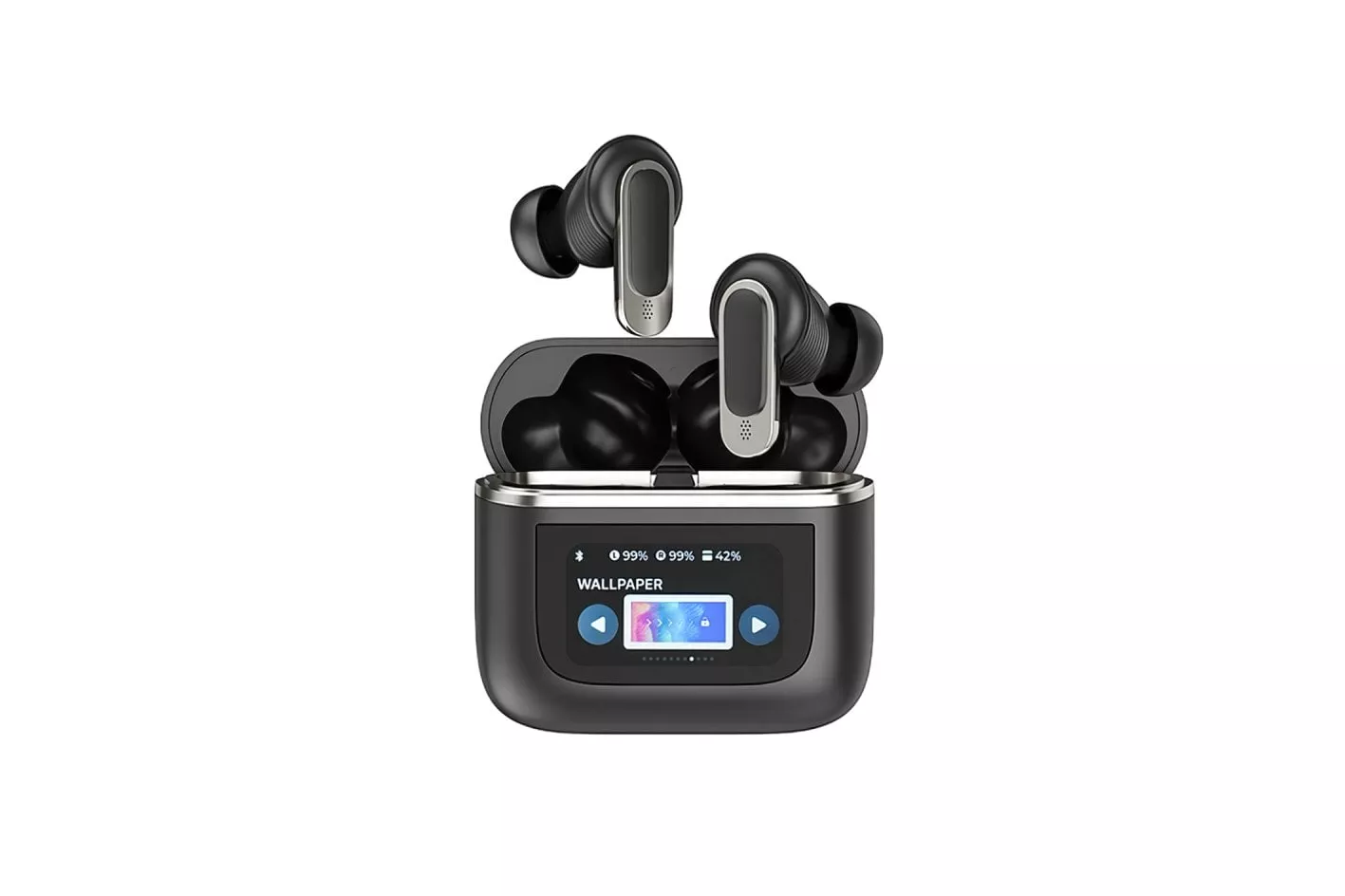 Klack Auriculares Bluetooth con Cancelación de Ruido Real (ANC) y Pantalla Táctil Inteligente