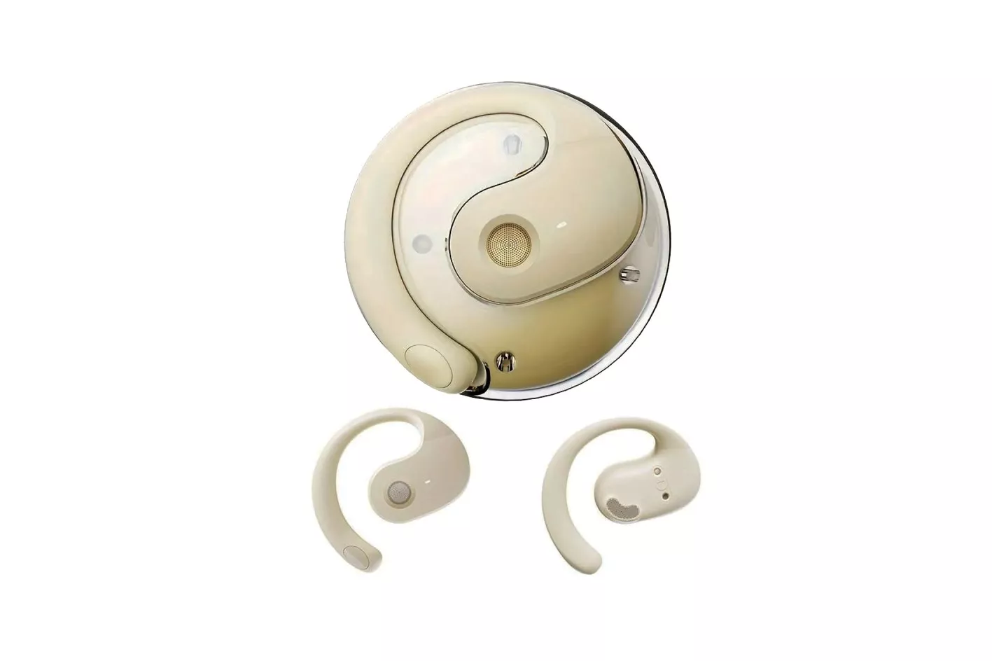 Klack X28 Auriculares Inalámbricos Bluetooth Deportivos con Cancelación de Ruido Crema