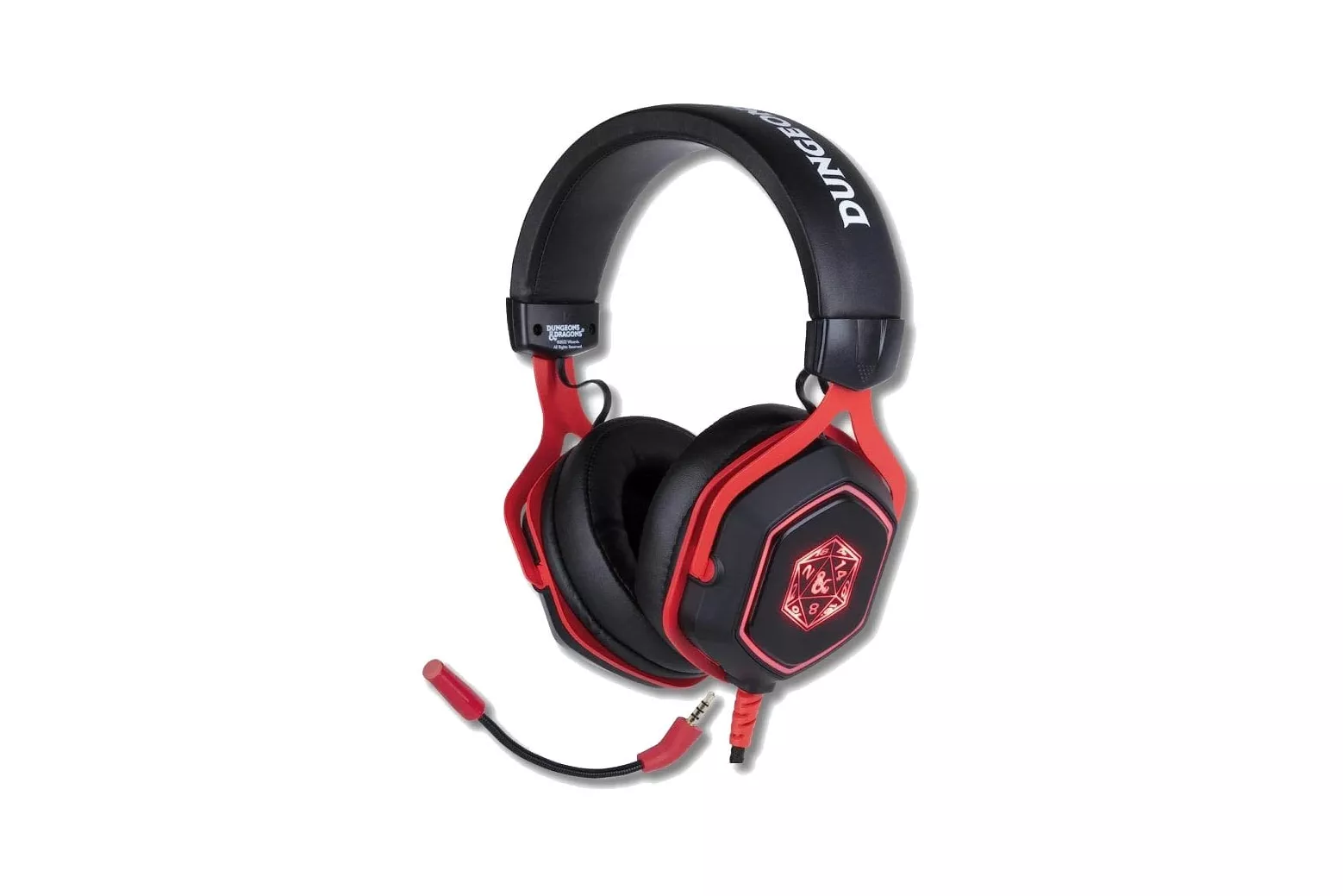 Konix Dungeons & Dragons D20 7.1Auriculares Gaming Multiplataforma Negro/Rojo