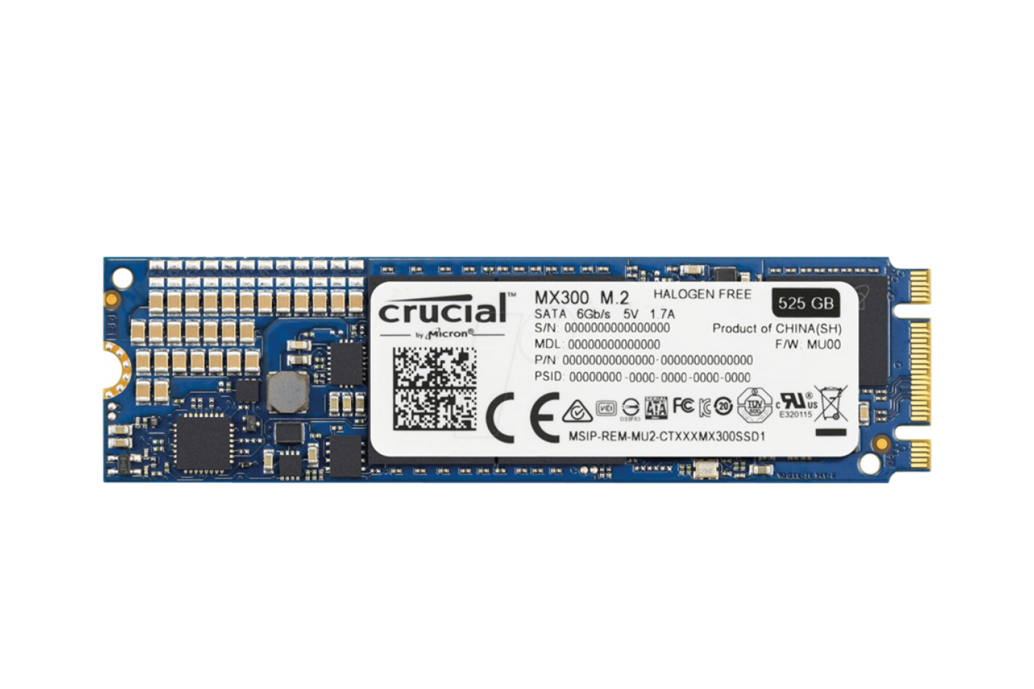 M.2 525GB Crucial SATA 3 MX300 Comparador de Precios