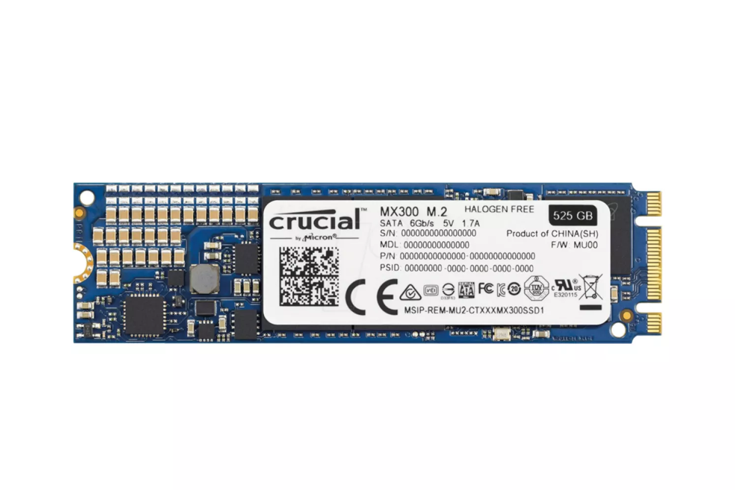 M.2 525GB Crucial SATA 3 MX300