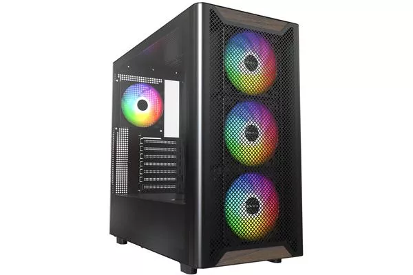 Caja ATX Montech XR RGB Vidrio Templado Negro/Madera