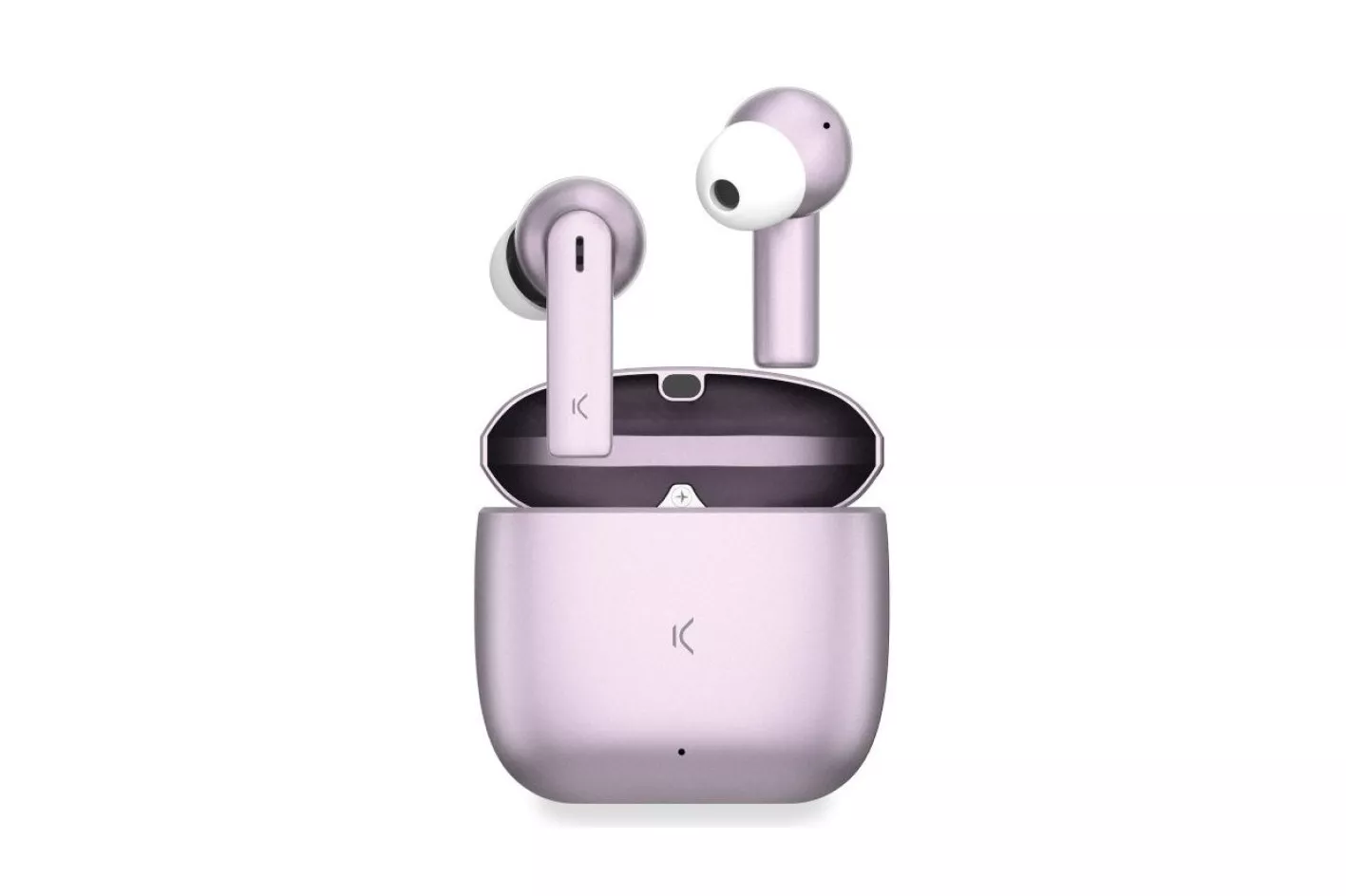 Ksix Meteor Auriculares Inalámbricos con Estuche Metálico Control Táctil Rosa