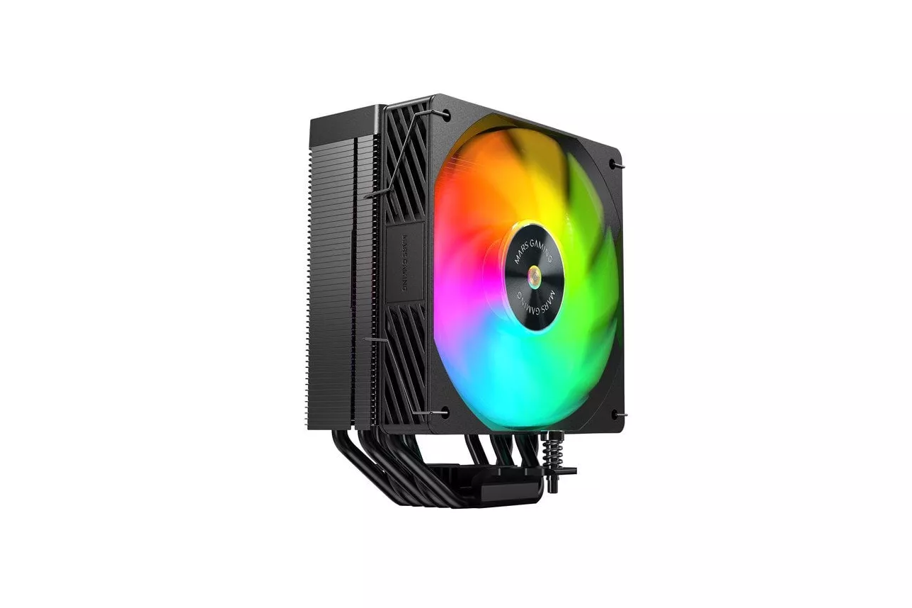 Mars Gaming Mcpu-x5argb Disipador Cpu 280w Tdp 5x Heatpipes Hct Ventilador Pwm Si Argb 120mm Negro