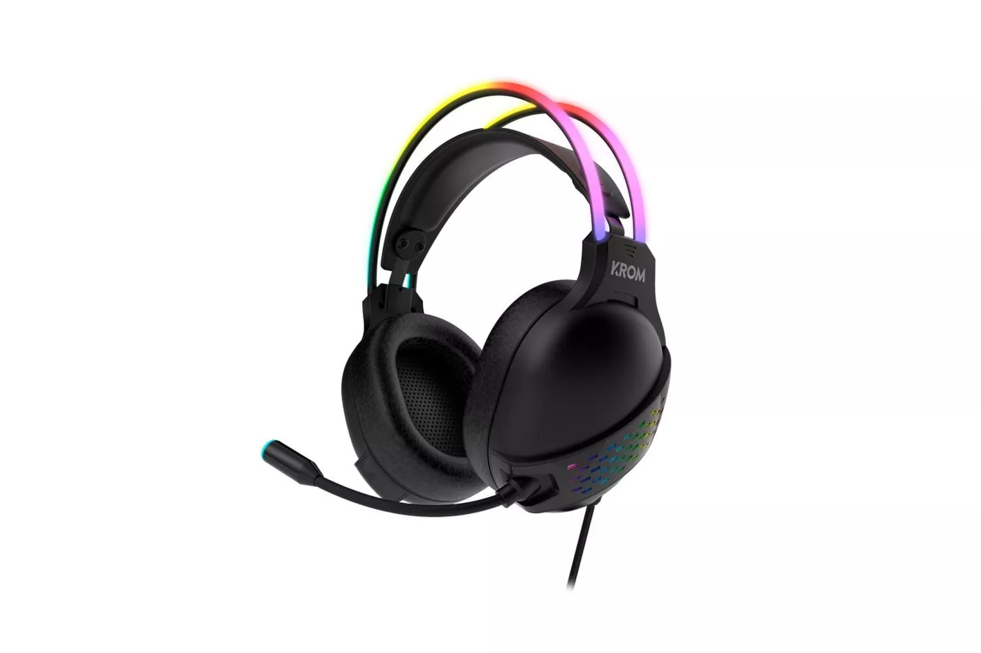 Krom KLAIM RGB Auriculares Gaming Negros
