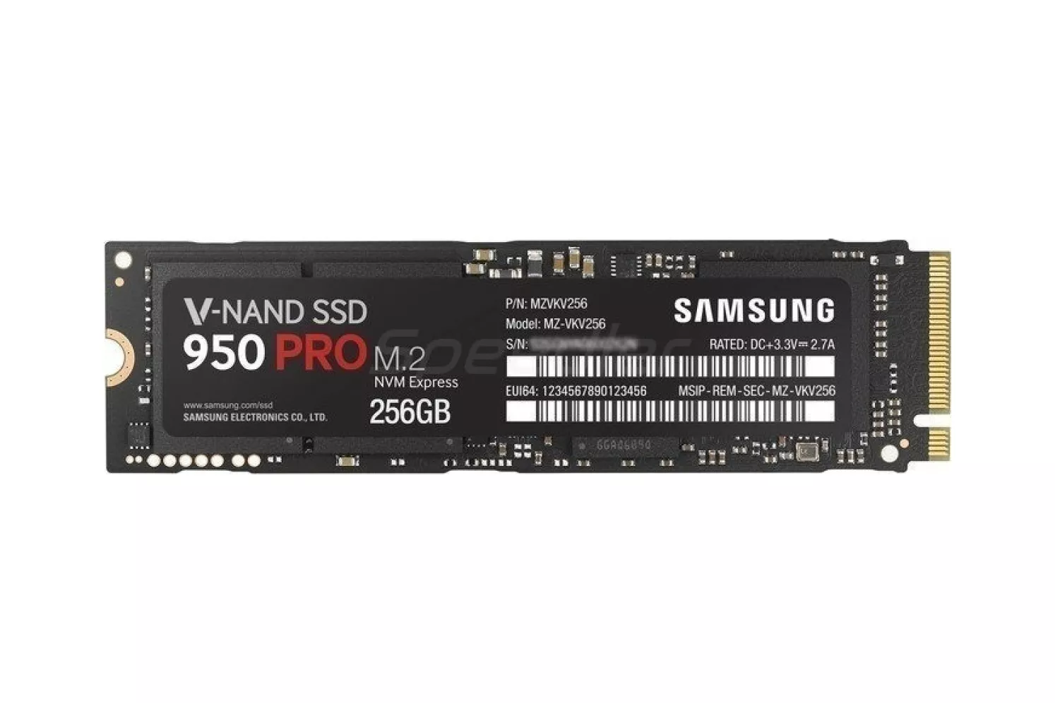 M.2 256GB Samsung PCIe 3.0 950 Pro