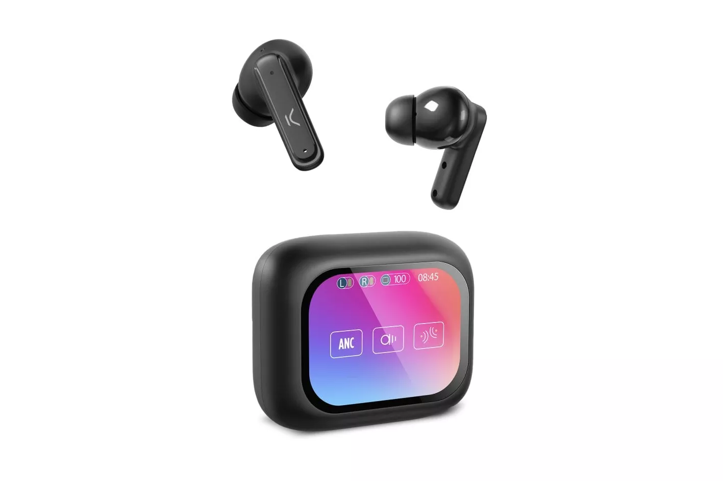 Ksix Vision Auriculares Inalámbricos con ANC y Pantalla TFT 2.01