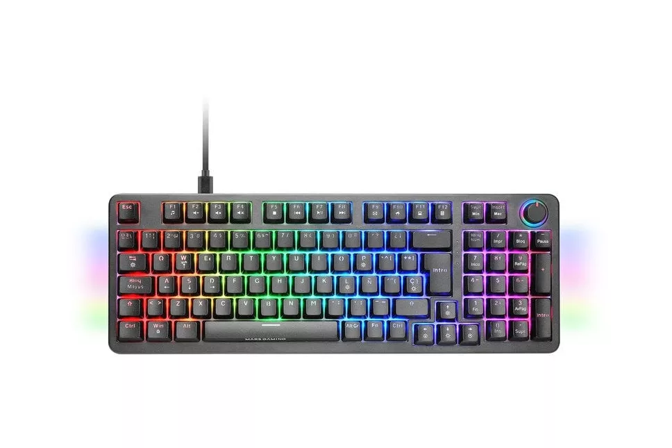 Mars Gaming Mkpro Teclado Mecánico Rgb Chroma Antighosting Switch Silent Español Negro