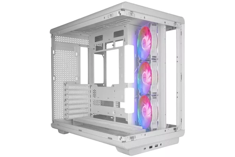 Mars Gaming MC-REV Torre ATX Doble Cristal Templado 3x Ventiladores ARGB Blanca