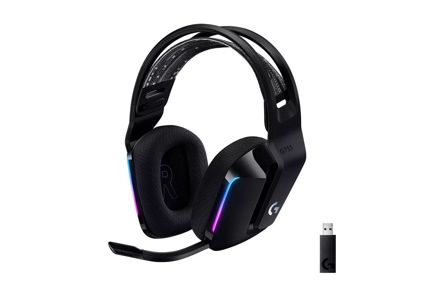 Logitech G733 Lightspeed RGB Auriculares con Micrófono Inalámbricos Gaming Negros