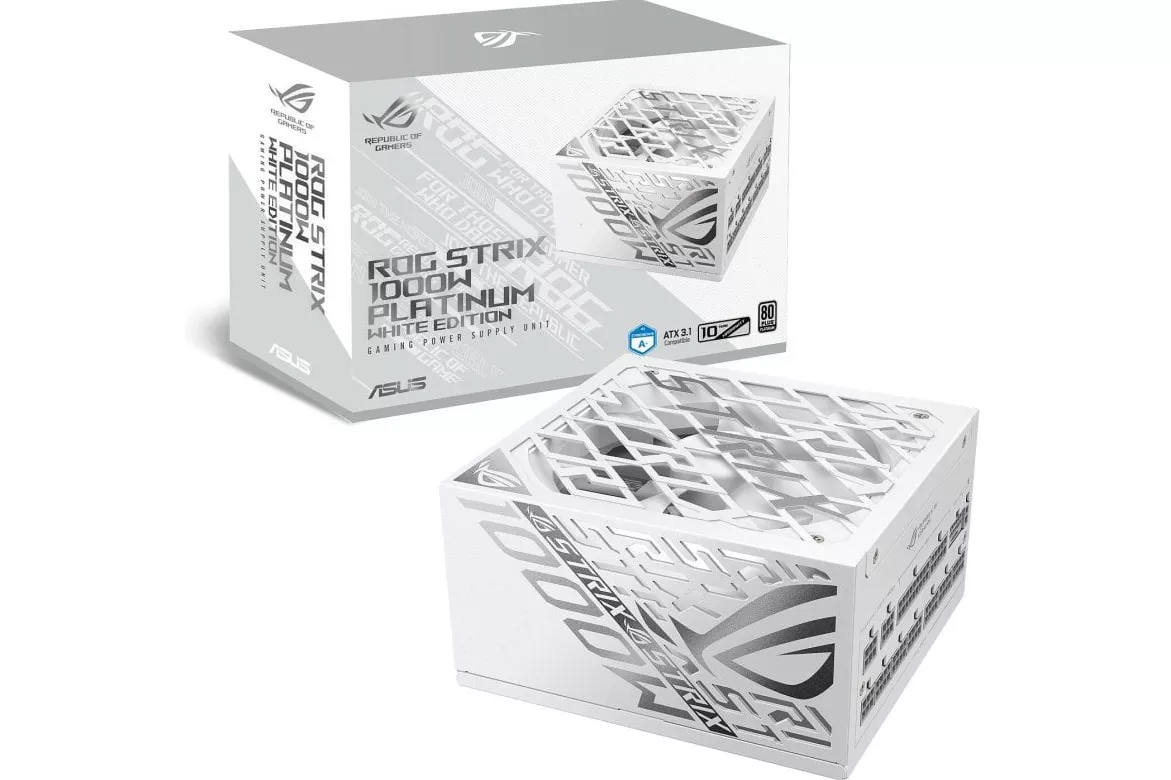 ASUS ROG STRIX 1000P White Edition ATX 3.1 PCIe 5.1 1000W 80 Plus Platinum Modular