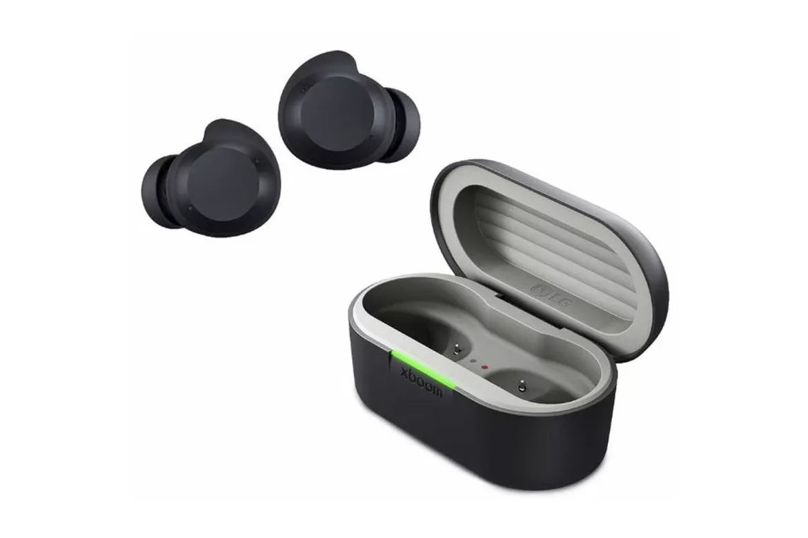 LG xboom Buds Auriculares Bluetooth con Cancelación Activa de Ruido Negros