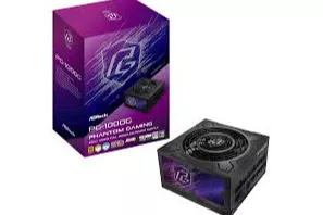 FUENTE ALIMENTACION ASROCK PG-1000G PSU 1000W 80 PLUS GOLD/A 135MM MODULAR PCI-E 5.1 (12+4pin)x1 PCI-E (6+2 pin)x3 SATA (5 pin)x9