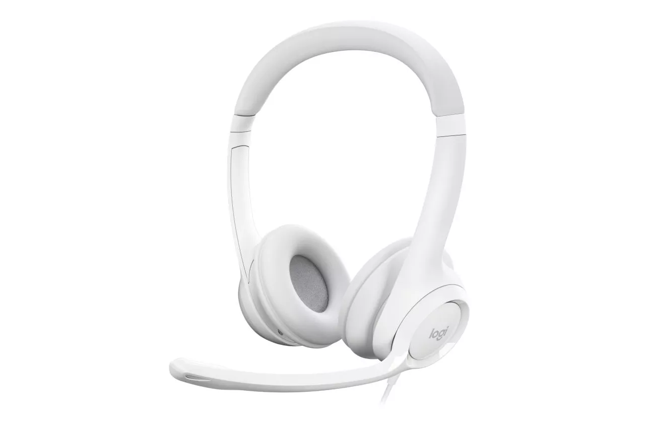 Logitech H390 Auriculares con Cable y Supresión de Ruido funciona con Chromebook Blancos