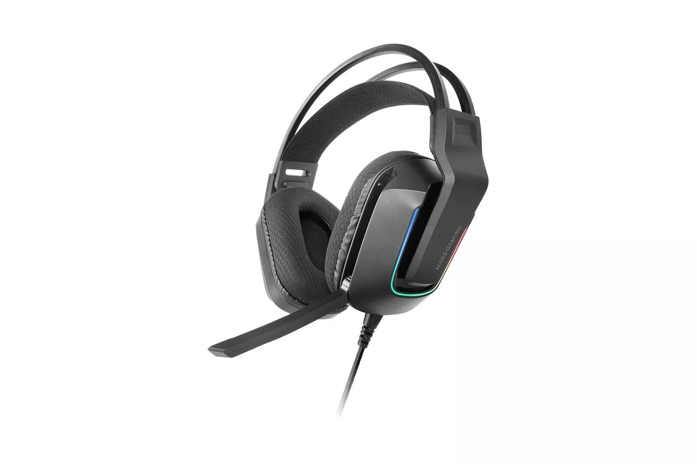 Mars Gaming Mh-strike Auriculares Ergonómicos Frgb Rainbow Drivers Neodimio 50mm Micrófono Negro