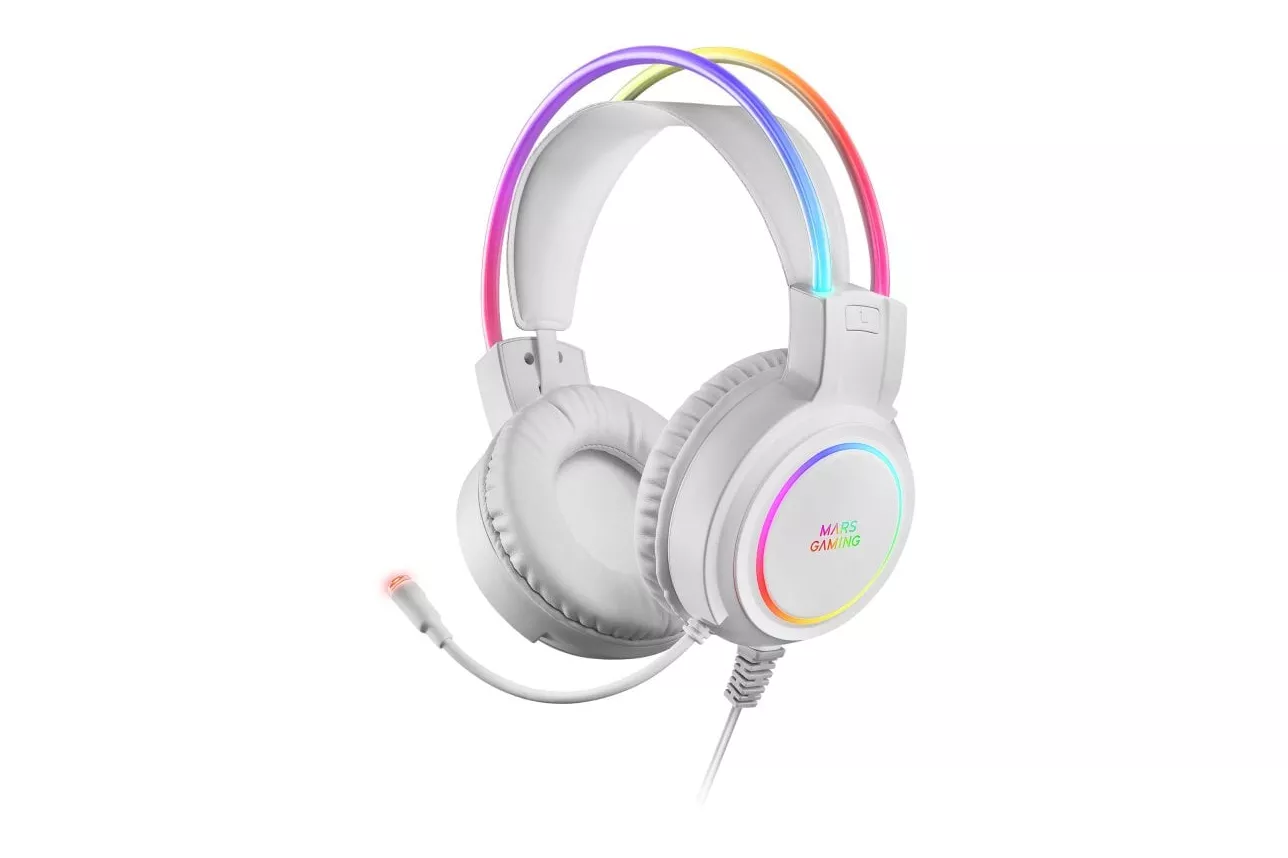 Mars Gaming MHRGBW Auriculares Gaming RGB Blancos