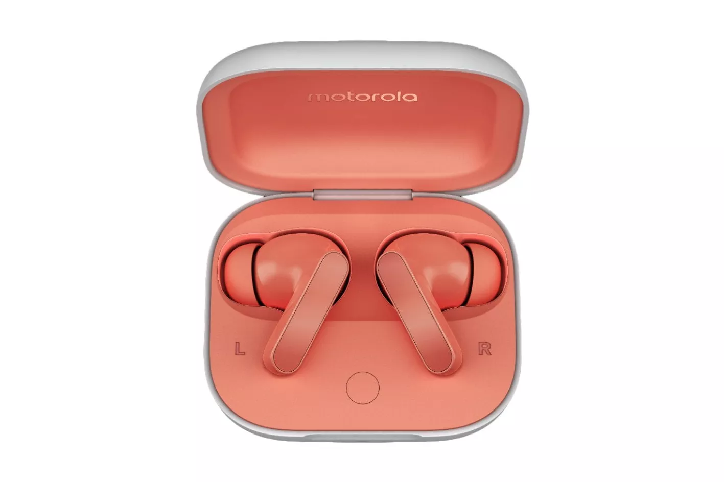 Motorola Moto Buds Peach Pink Auriculares Inalámbricos con Estuche de Carga Rosa
