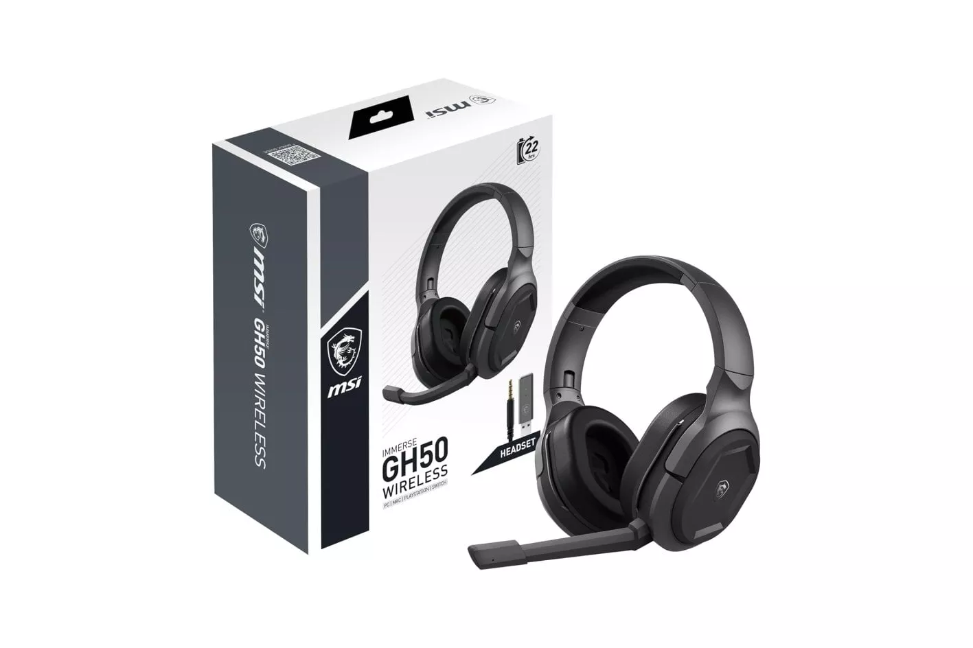 MSI IMMERSE GH50 WIRELESS Auriculares Gaming Inalámbricos Negros
