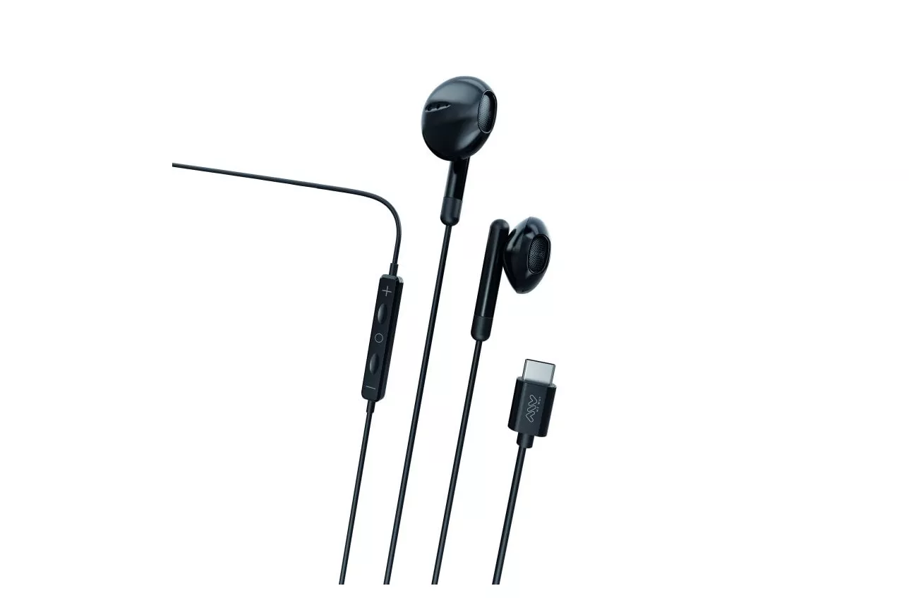 Myway Auriculares Estéreo con Micrófono UBS-C Negros