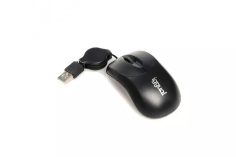 Iggual COM-BASIC-800DPI retráctil - Ratón por USB