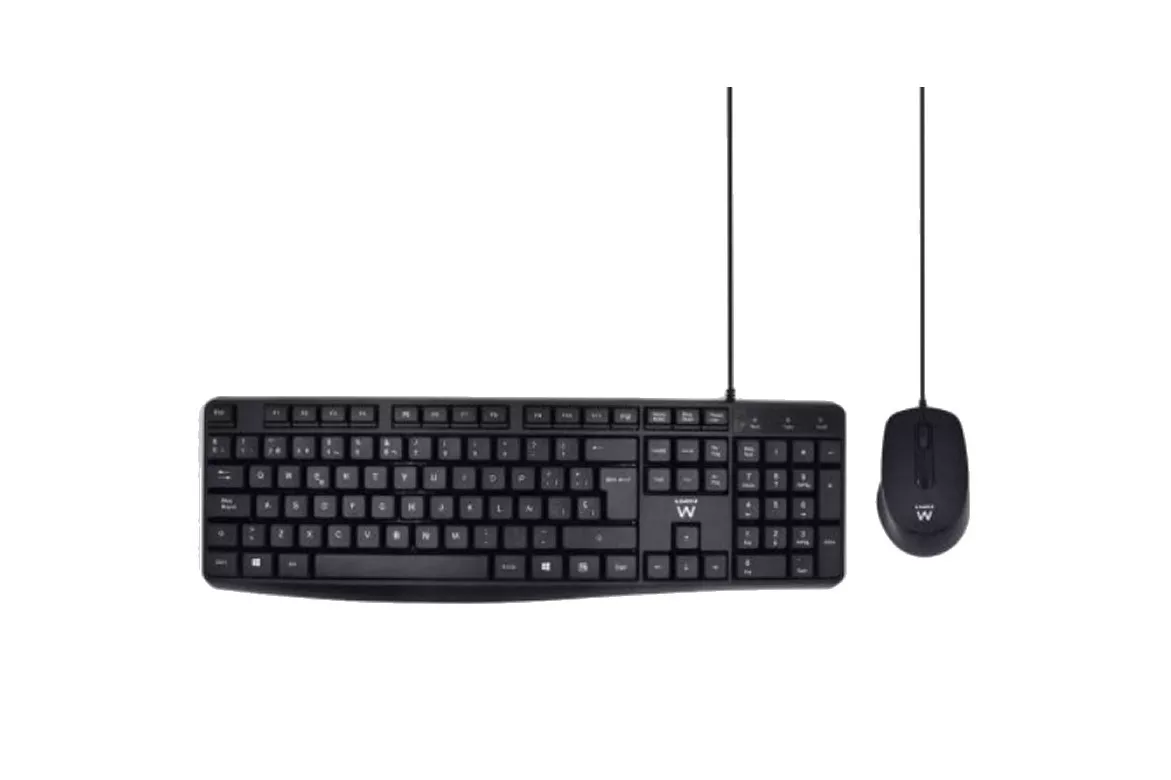 Combo Ewent EW3006 Teclado + Ratón Negro