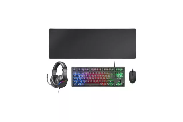 Combo Mars Gaming 4EN1 MCP-RGB3 Negro