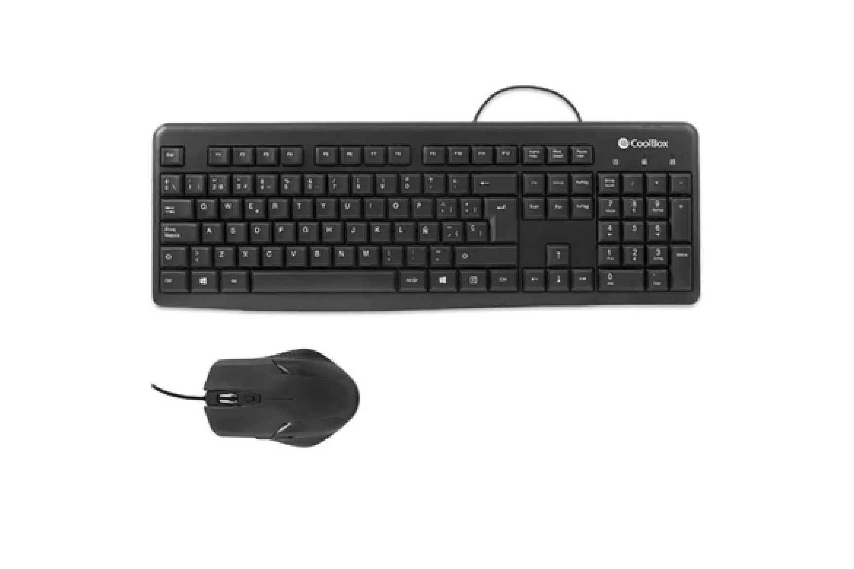 Combo Teclado/Ratón Coolbox Teclado + Ratón USB Negro
