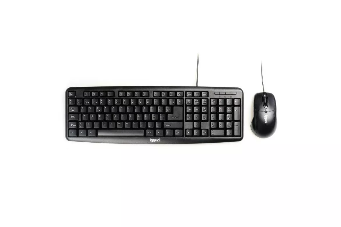 Combo Teclado/Ratón iggual COM-CK-BASIC 800 Dpi Negro