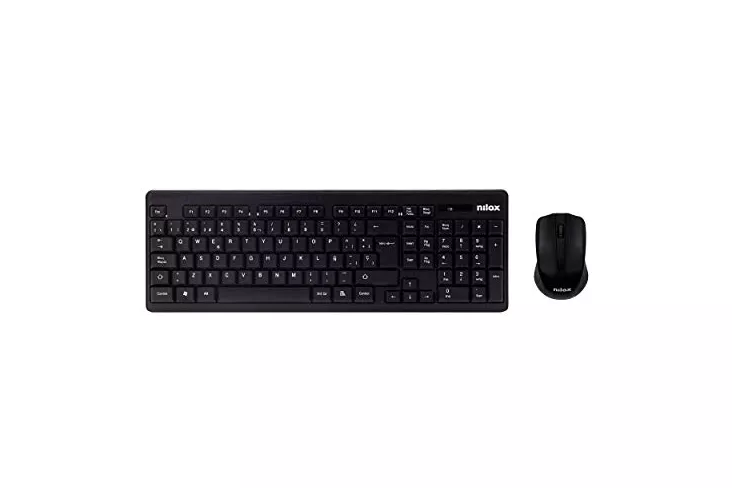 Combo Teclado/Ratón Nilox NXKMWE0001 Wireless 1000 Dpi Negro