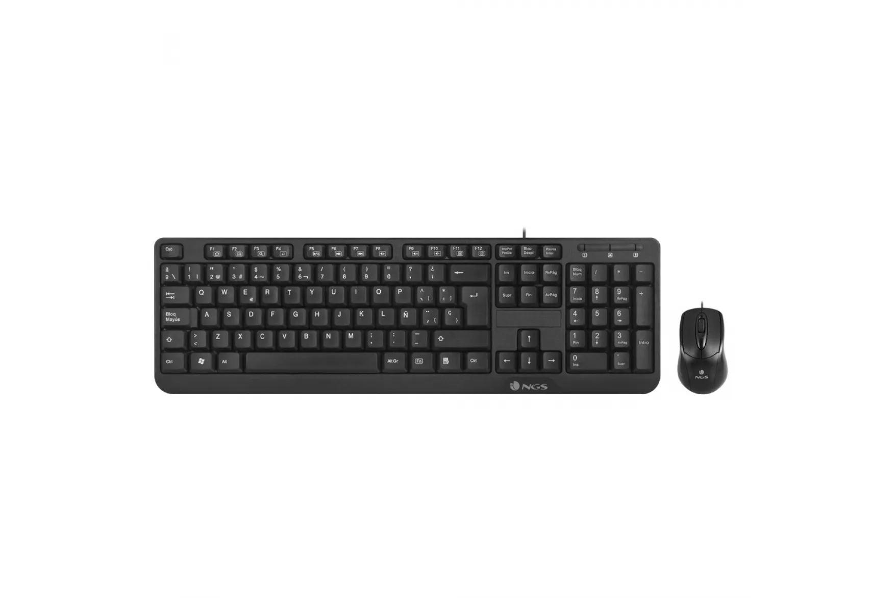Combo Teclado/Ratón Tacens Anima ACP0ES ISO-ES Switch HUANO 1200 Dpi Negro