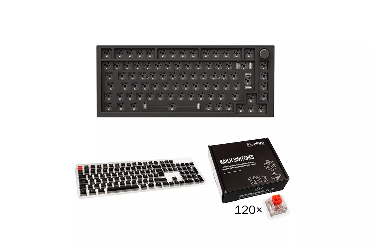 Bundle Teclado Glorious GMMK Pro 75% Kailh Box Red ISO DIY Kit