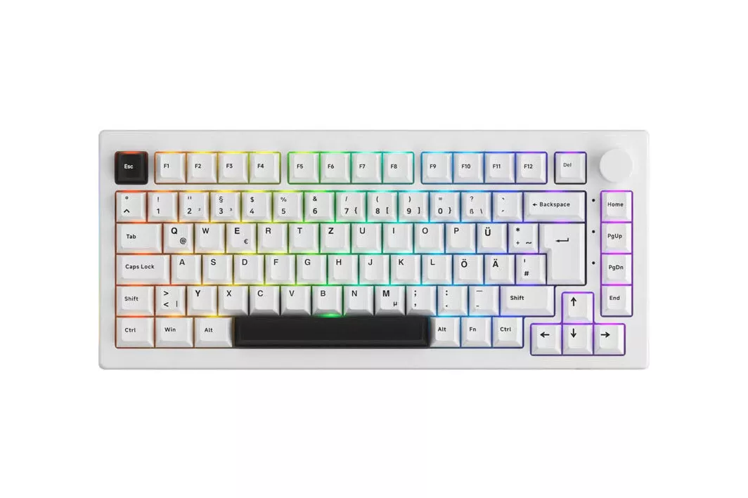 Teclado Akko 5075B Plus ISO-DE Hot-Swappable Switch V3 Cream Blue Pro