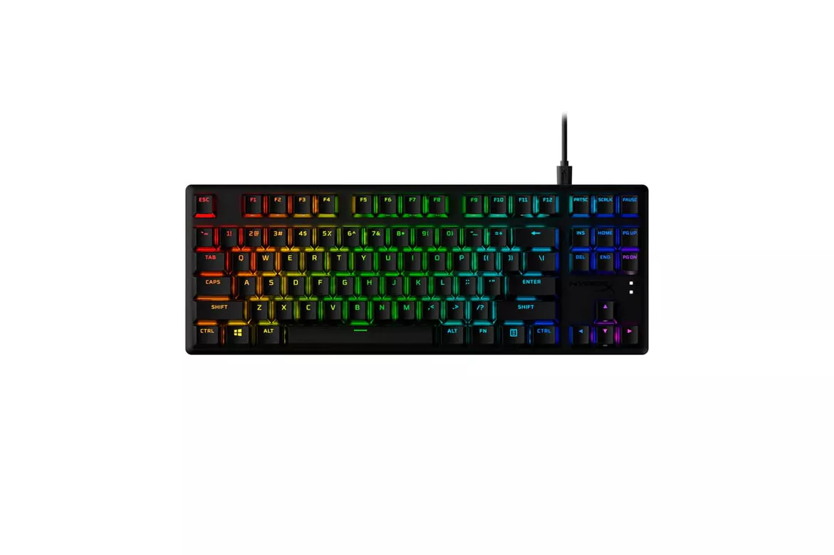Teclado HyperX Alloy Origins Core PBT ANSI RGB Switch HyperX Red Linear Negro