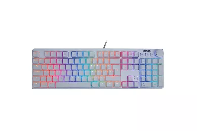Teclado Iggual Pearl RGB Blanco