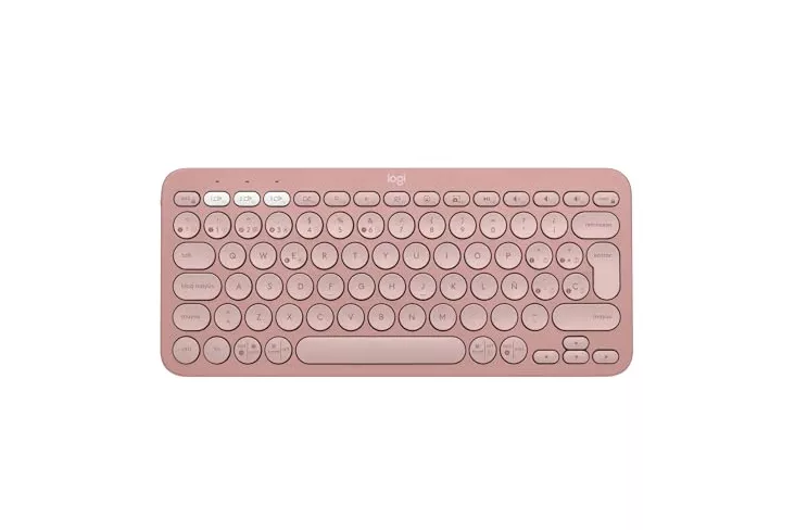 Teclado Logitech K380S Pebble Keys Bluetooth Rosa