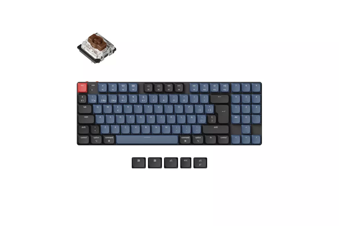 Teclado para Mac y Windows Keychron K13 Pro ISO-ES RGB Hot-Swappable Switch Low Profile Mechanical Brown Wireless