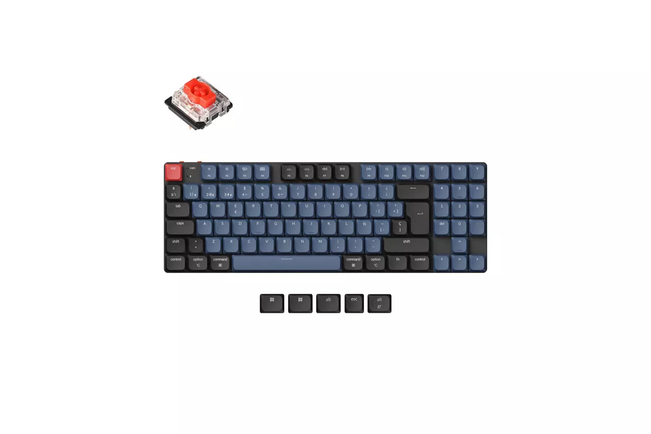 Teclado para Mac y Windows Keychron K13 Pro ISO-ES RGB Hot-Swappable Switch Low Profile Mechanical Red Wireless
