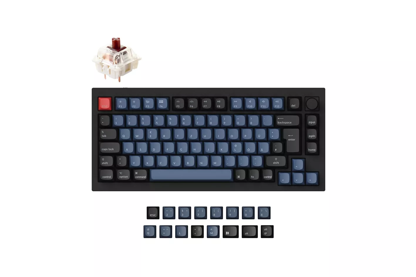 Teclado para Mac y Windows Keychron Q1 Knob ISO-ES Switch Gateron Pro Brown