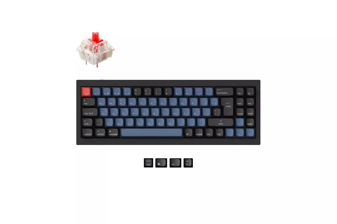 Teclado para Mac y Windows Keychron Q7 ISO-ES RGB Hot-Swappable Switch Gateron G Pro Red