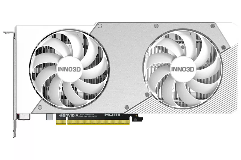 Tarjeta Gráfica INNO3D GeForce RTX 5060 TWIN X2 OC White 8GB GDDR7 DLSS4