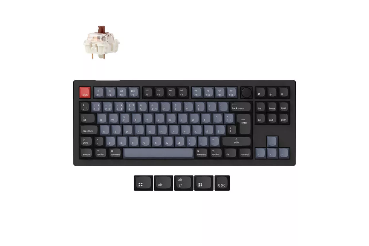 Teclado para Mac y Windows Keychron V3 Max Knob ISO-ES RGB Hot-Swappable Switch Brown
