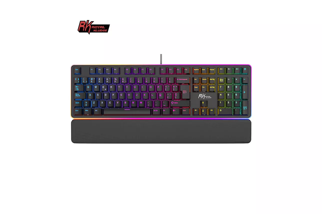 Teclado para Mac y Windows Royal Kludge RK918 ISO-ES RGB Switch Brown Negro