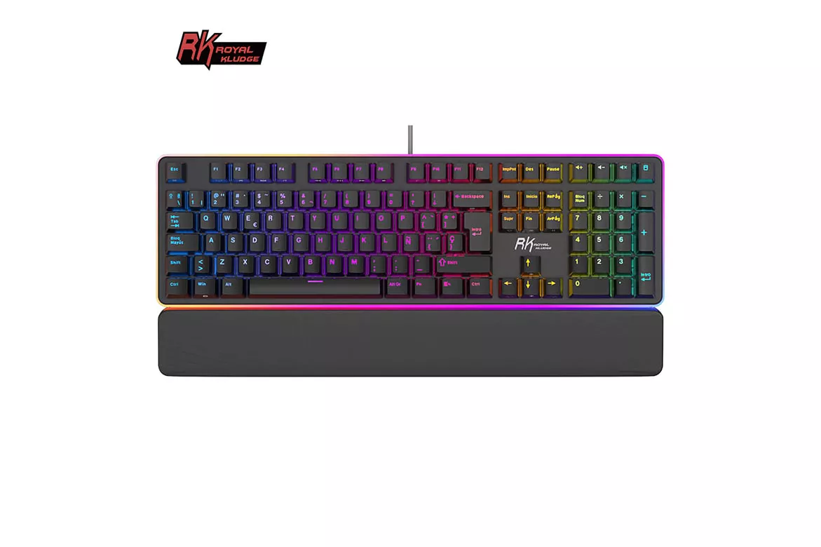 Teclado para Mac y Windows Royal Kludge RK918 ISO-ES RGB Switch Red Negro
